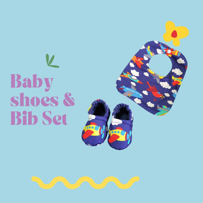 Hand-made Baby Bib and Shoes Set (Limited edition) - by Just 4 Little One