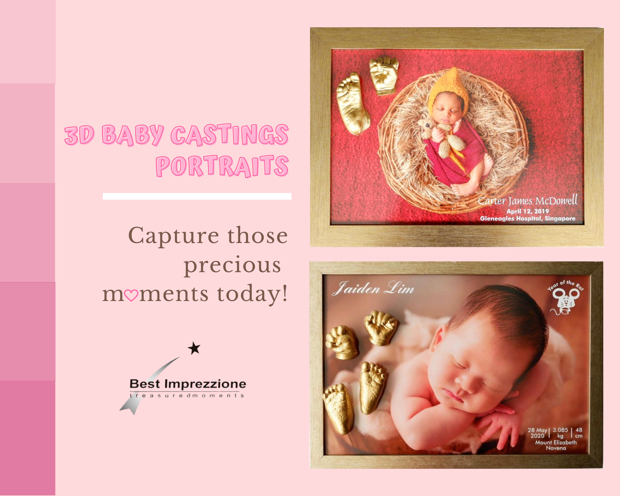 Customized 3D Baby Castings Portraits